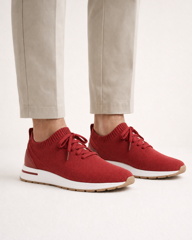 BASKET MESH SOLANA SANS LACETS - ROUGE