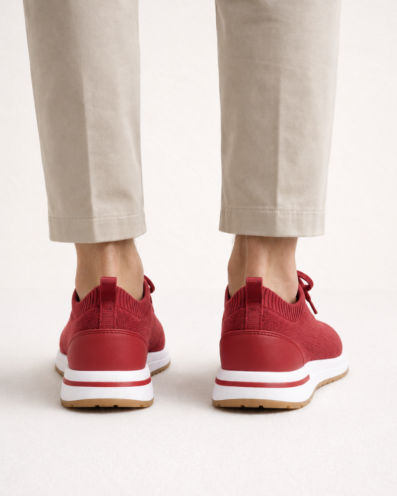 BASKET MESH SOLANA SANS LACETS - ROUGE