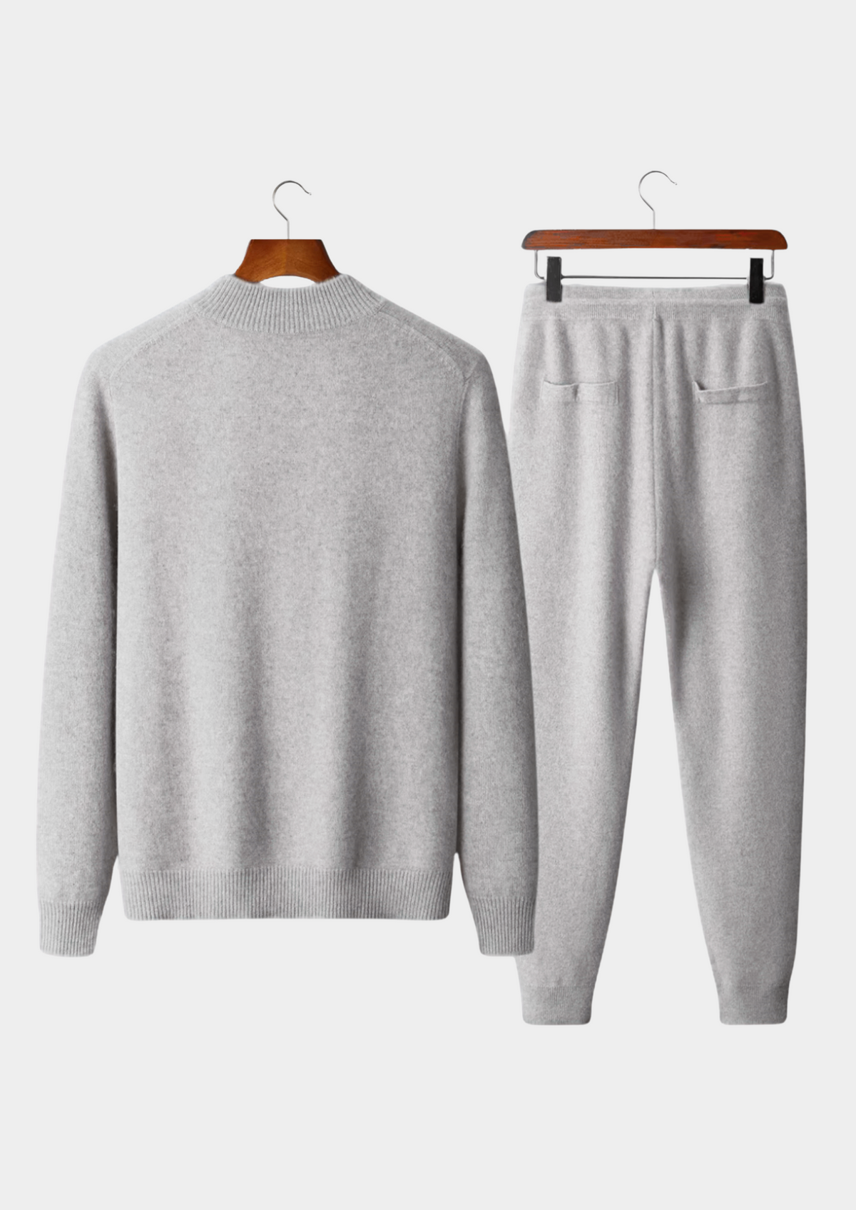 Survêtement en Laine Mérinos Gris Clair Théo