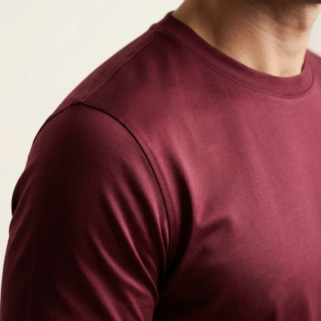 T-Shirt Éclat Doux Bordeaux