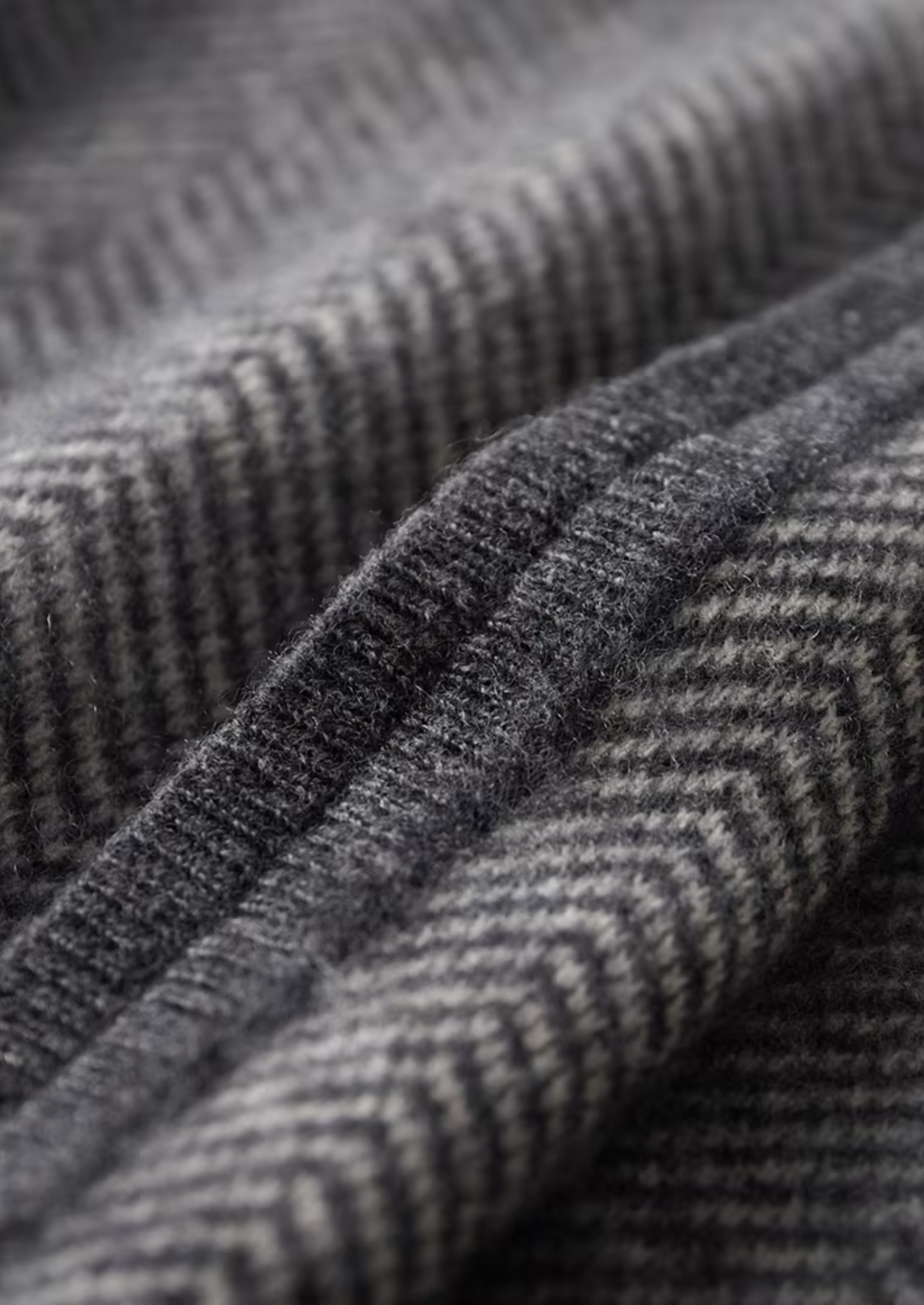 Survêtement en Laine Mérinos Gris Chevrons
