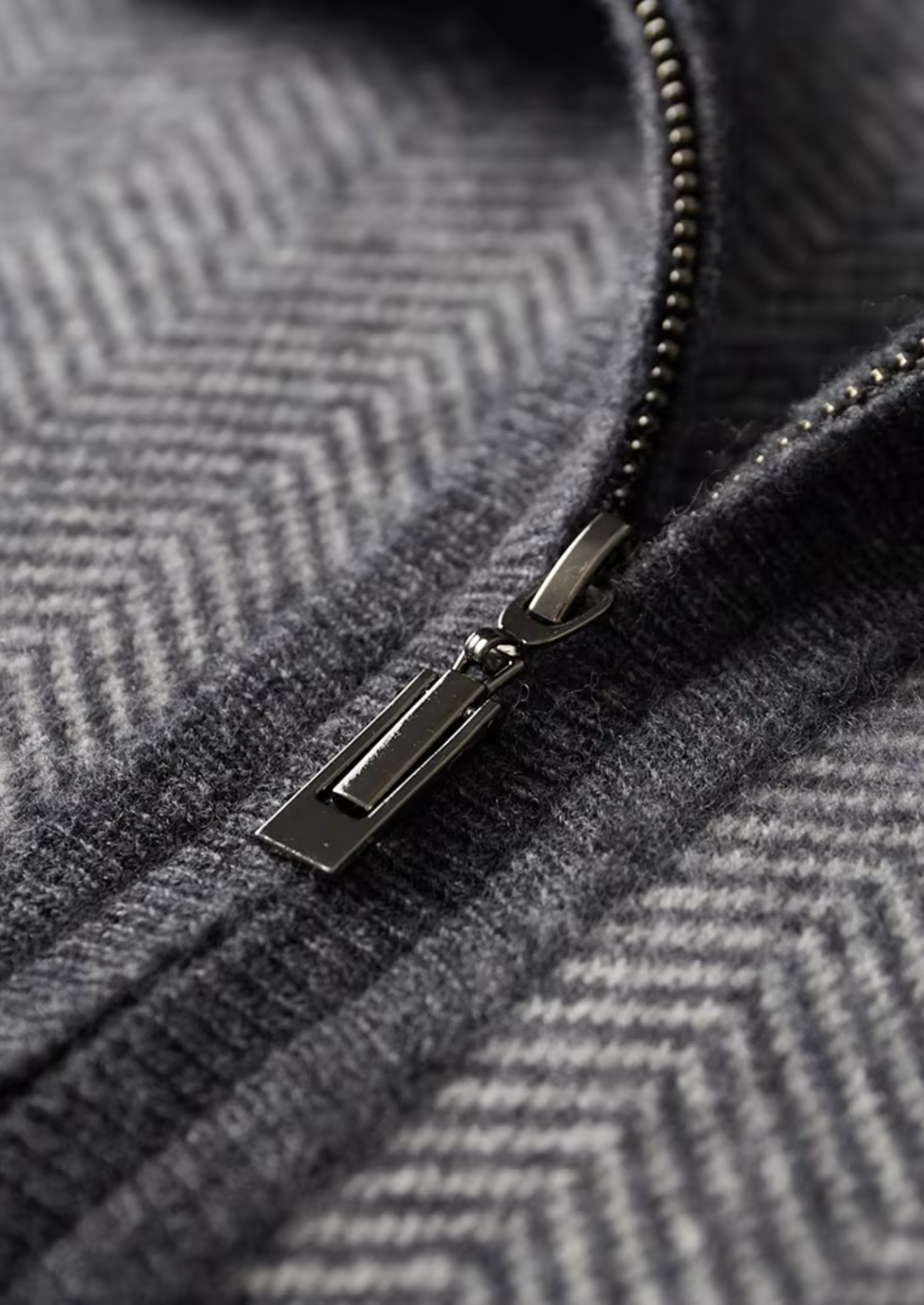 Survêtement en Laine Mérinos Gris Chevrons