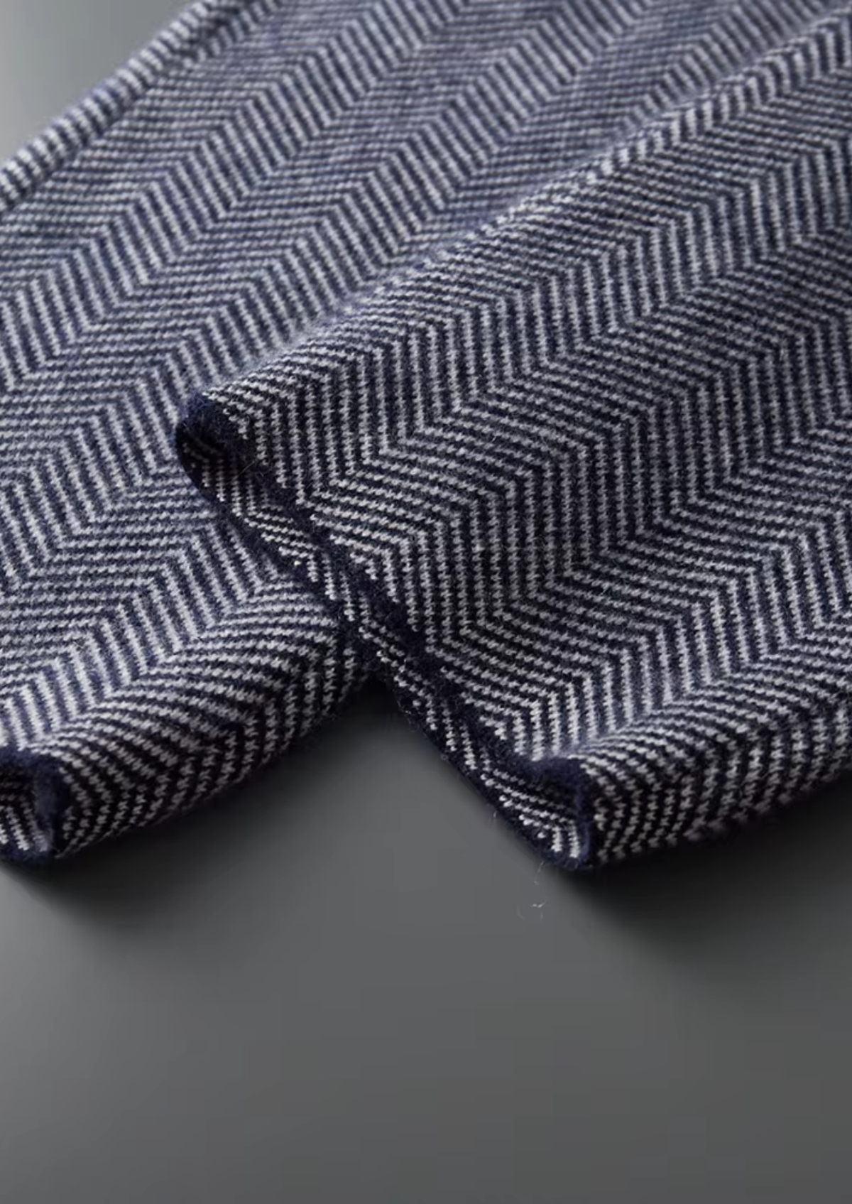 Survêtement en Laine Mérinos Bleu Marine Chevrons