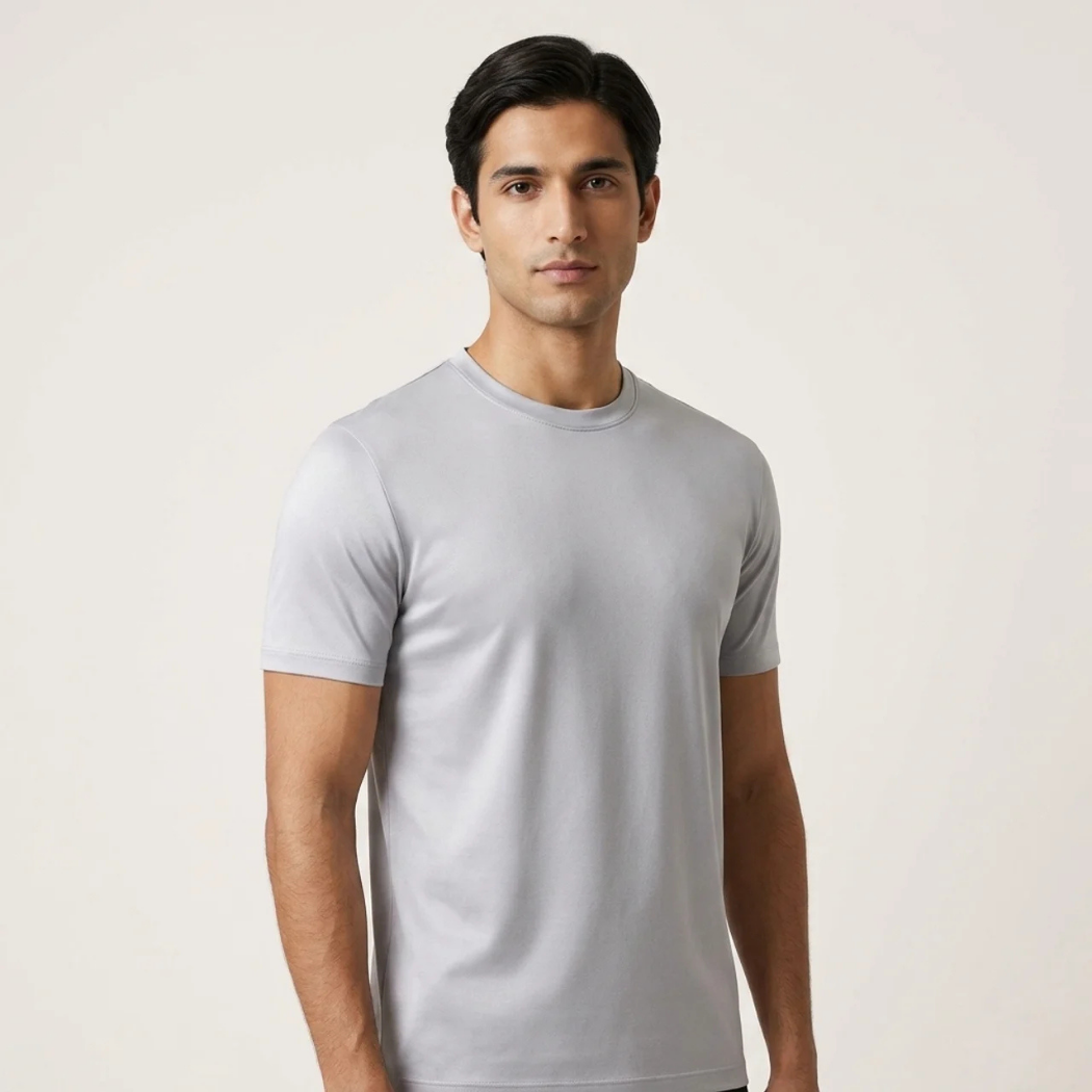 T-Shirt Éclat Doux Gris Clair