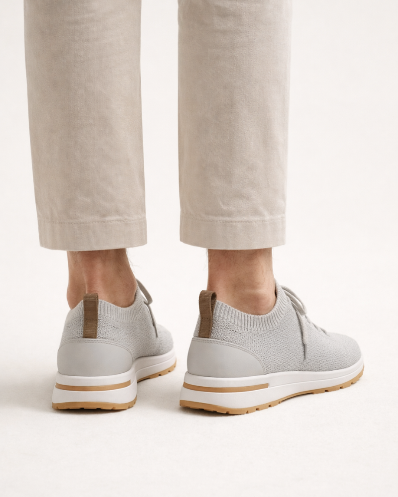 BASKET MESH SOLANA SANS LACETS - GRIS CLAIR