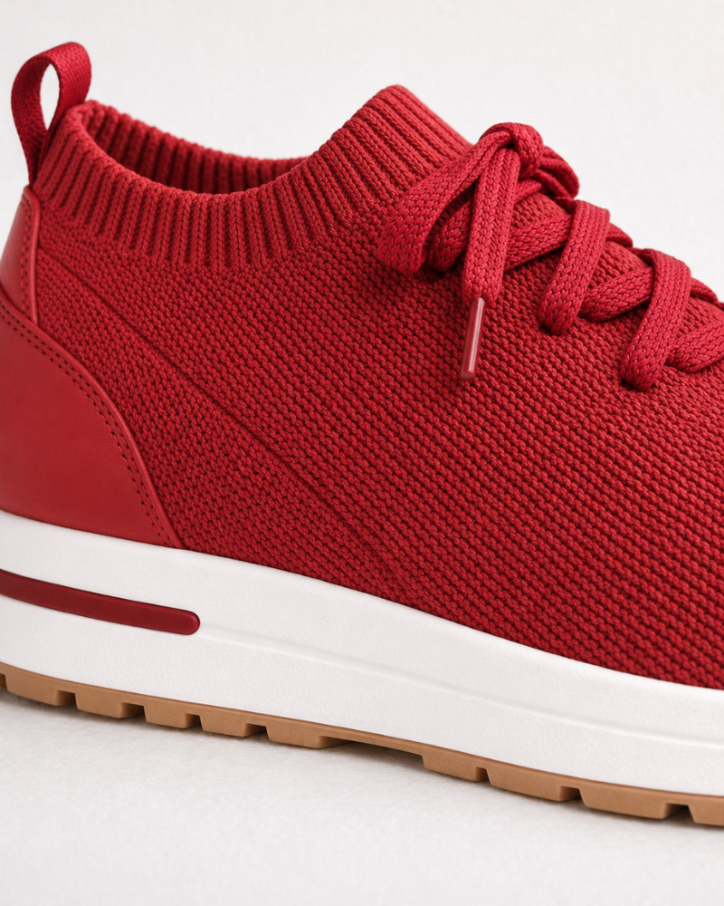 BASKET MESH SOLANA SANS LACETS - ROUGE