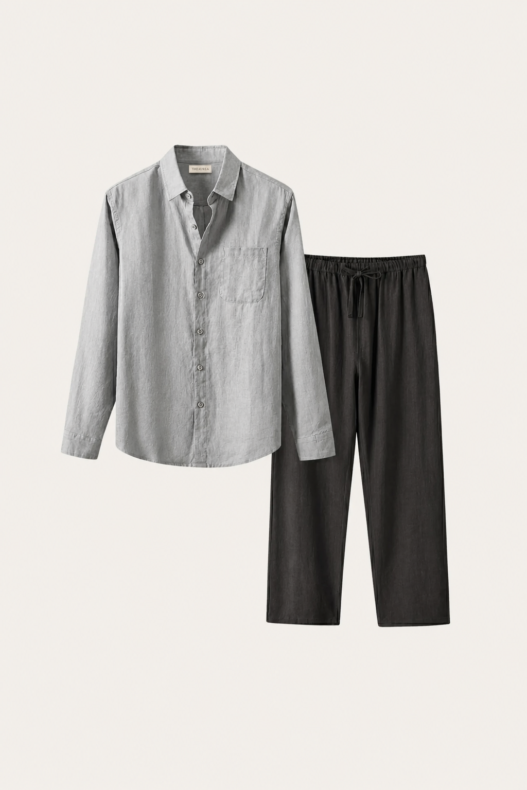 Ensemble Lin Pisa Manches Longues Gris/Noir