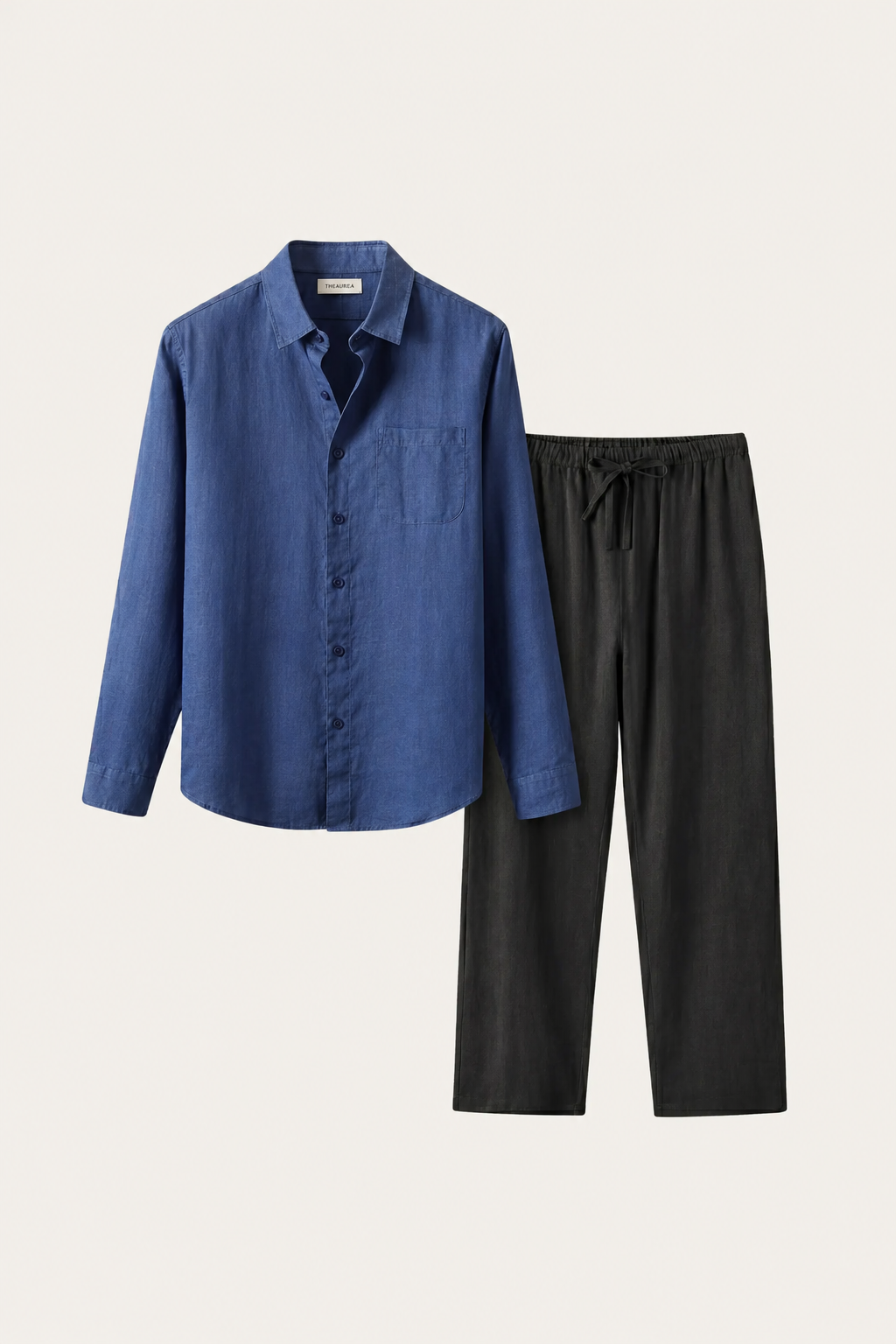 Ensemble Lin Pisa Manches Longues Bleu/Noir