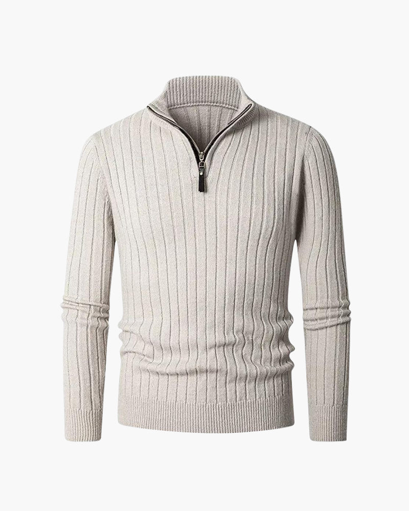 Pull Col Montant Demi-Zip
