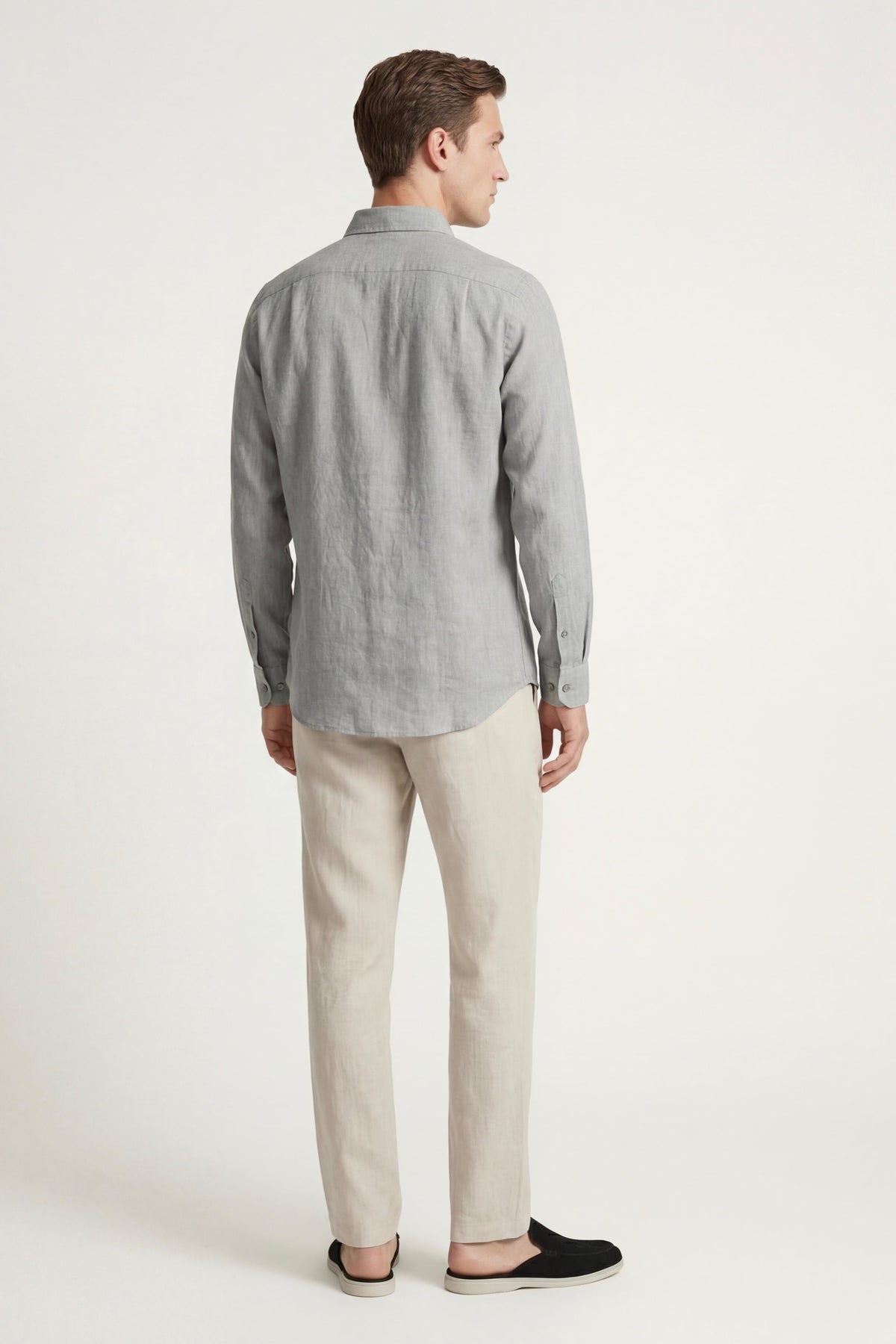 Ensemble Lin Pisa Manches Longues Gris/Beige