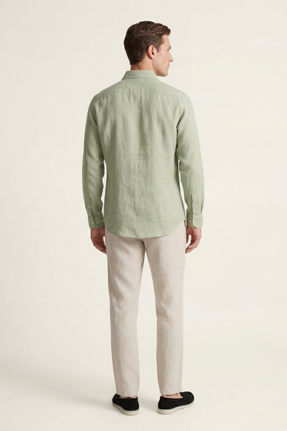 Ensemble Lin Pisa Manches Longues Vert Menthe/Beige