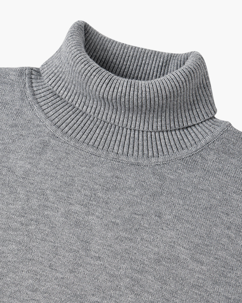 Pull Col Roulé en Laine Mérinos