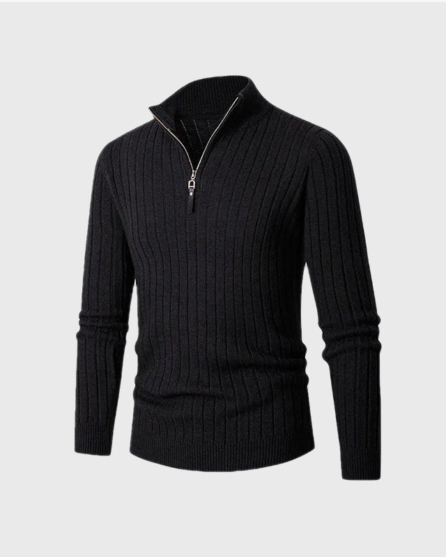 Pull Col Montant Demi-Zip