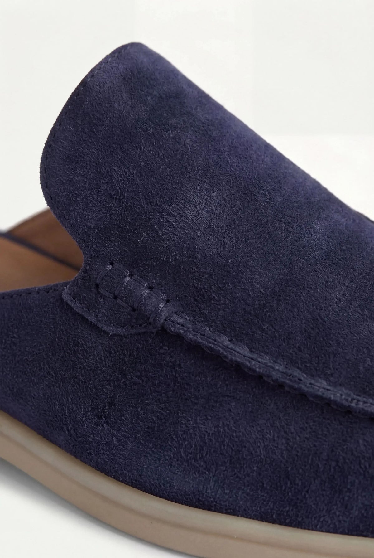 Mule en Daim Bleu marine