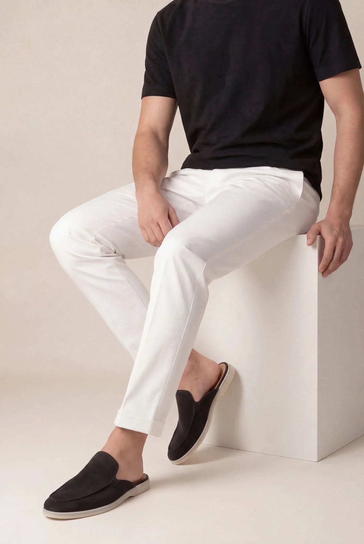 Mule en Daim Noir