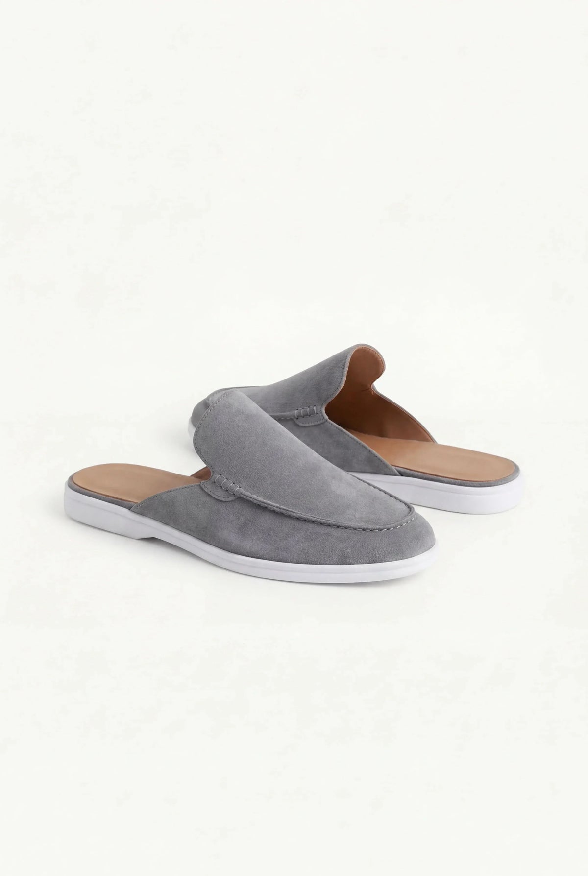 Mule en Daim Gris