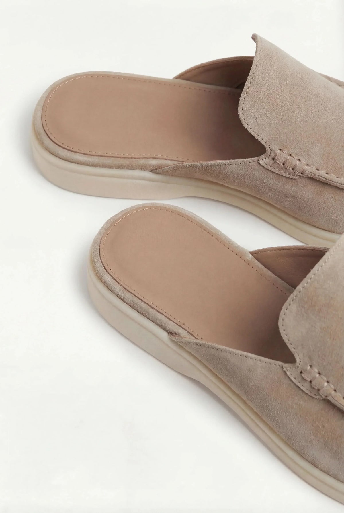Mule en Daim Beige