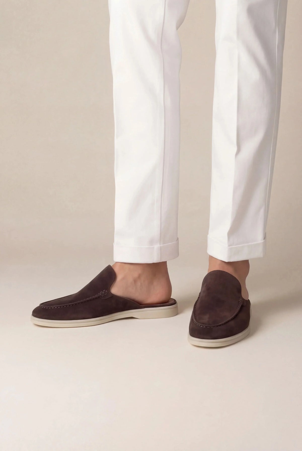 Mule en Daim Marron
