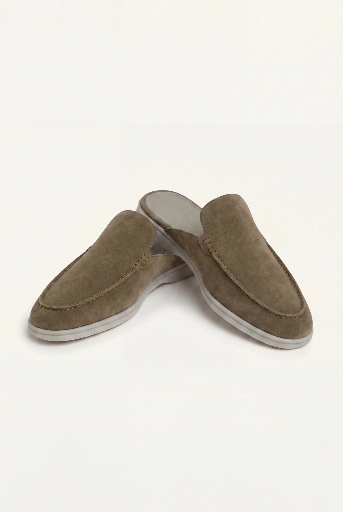 Mule en Daim Olive