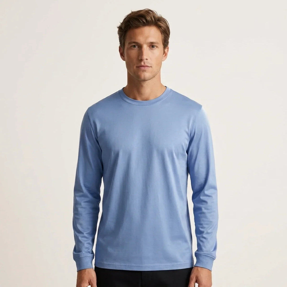 Longsleeve Éclat Ajusté Bleu Brume