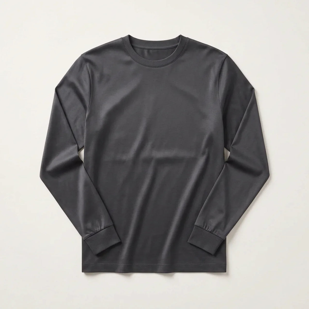 Longsleeve Éclat Ajusté Gris Foncé