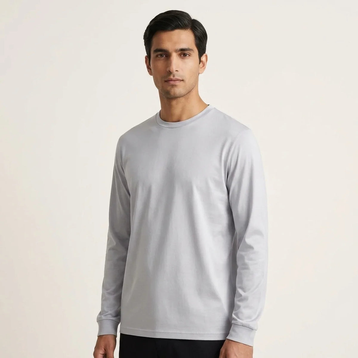 Longsleeve Éclat Ajusté Gris Clair