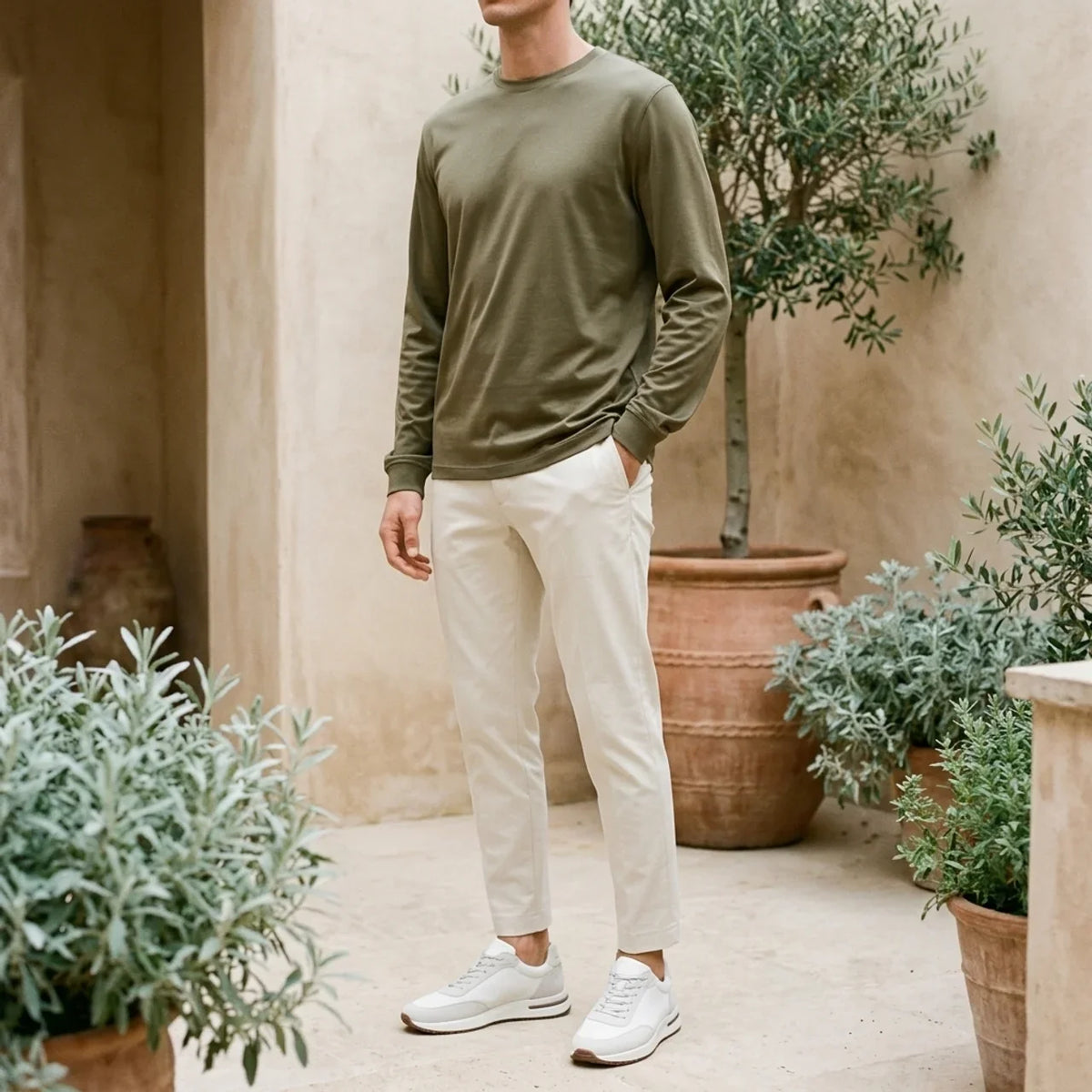 Longsleeve Éclat Doux Olive