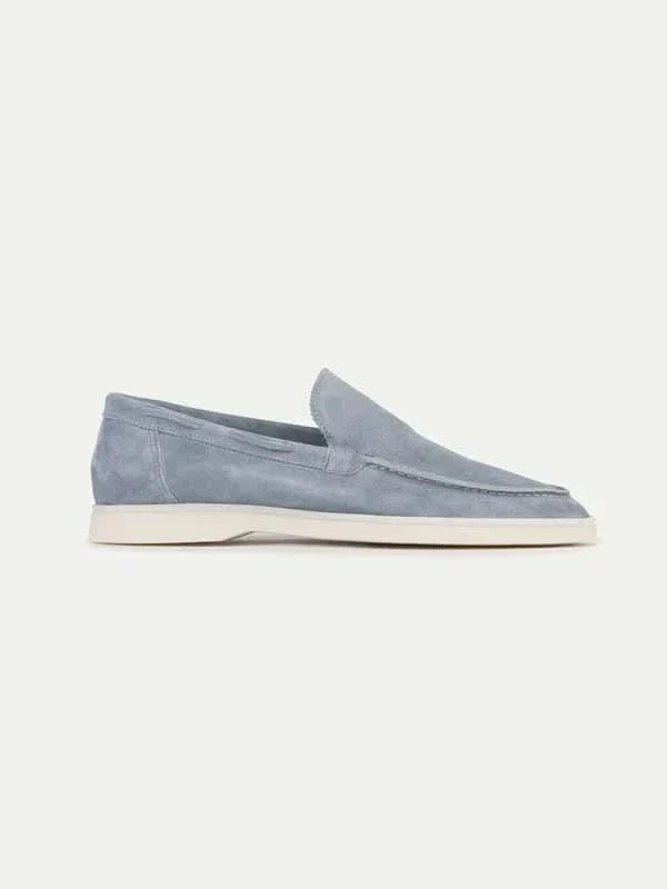 Mocassin Classique en Daim Bleu Ciel