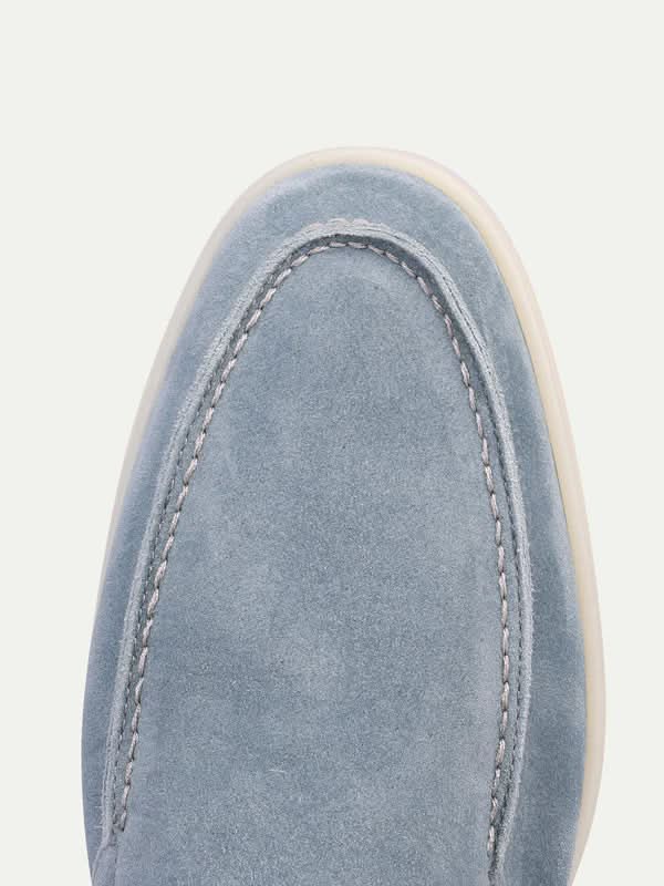 Mocassin Classique en Daim Bleu Ciel