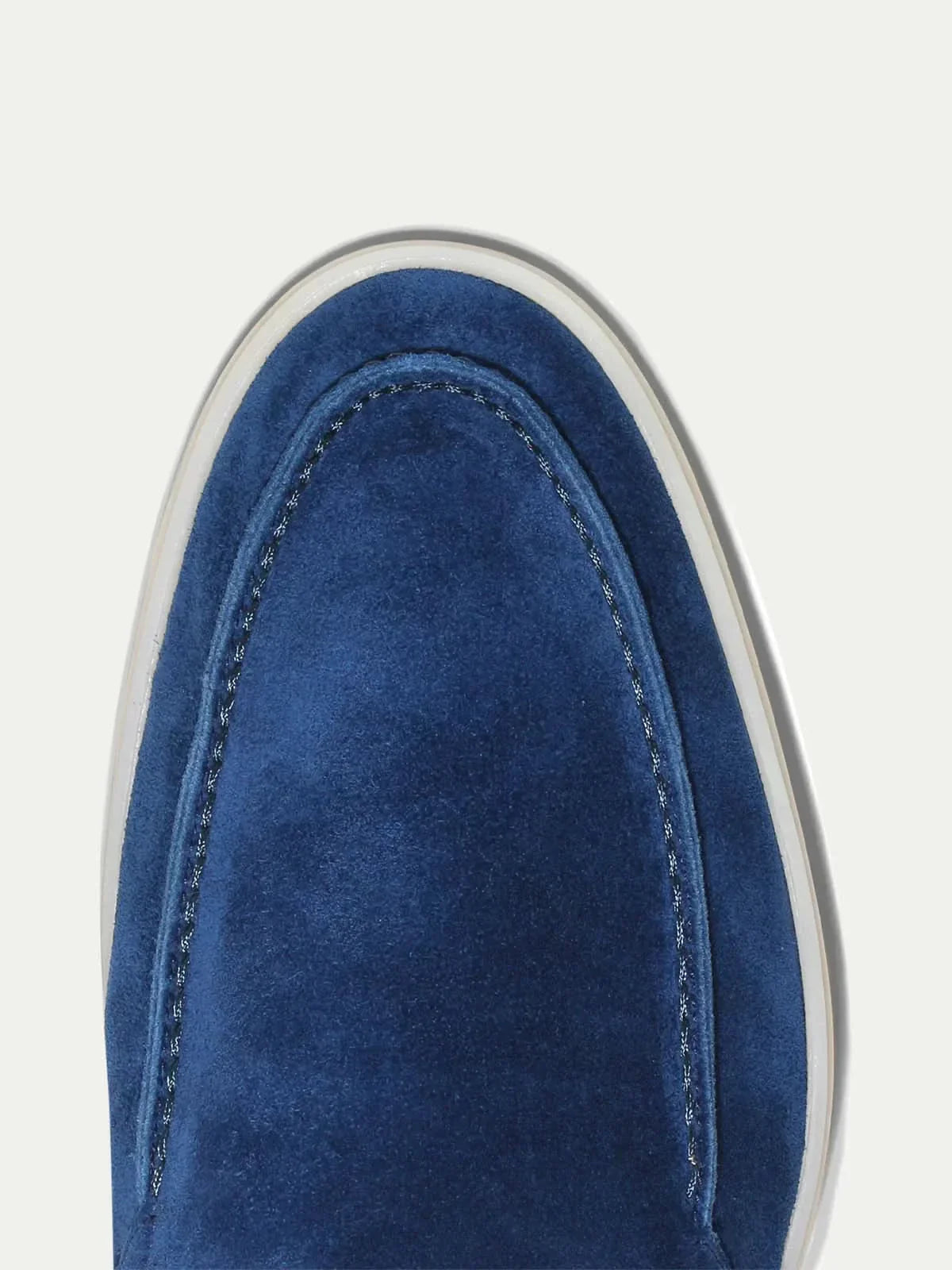 Mocassin Classique en Daim Bleu Myrtille