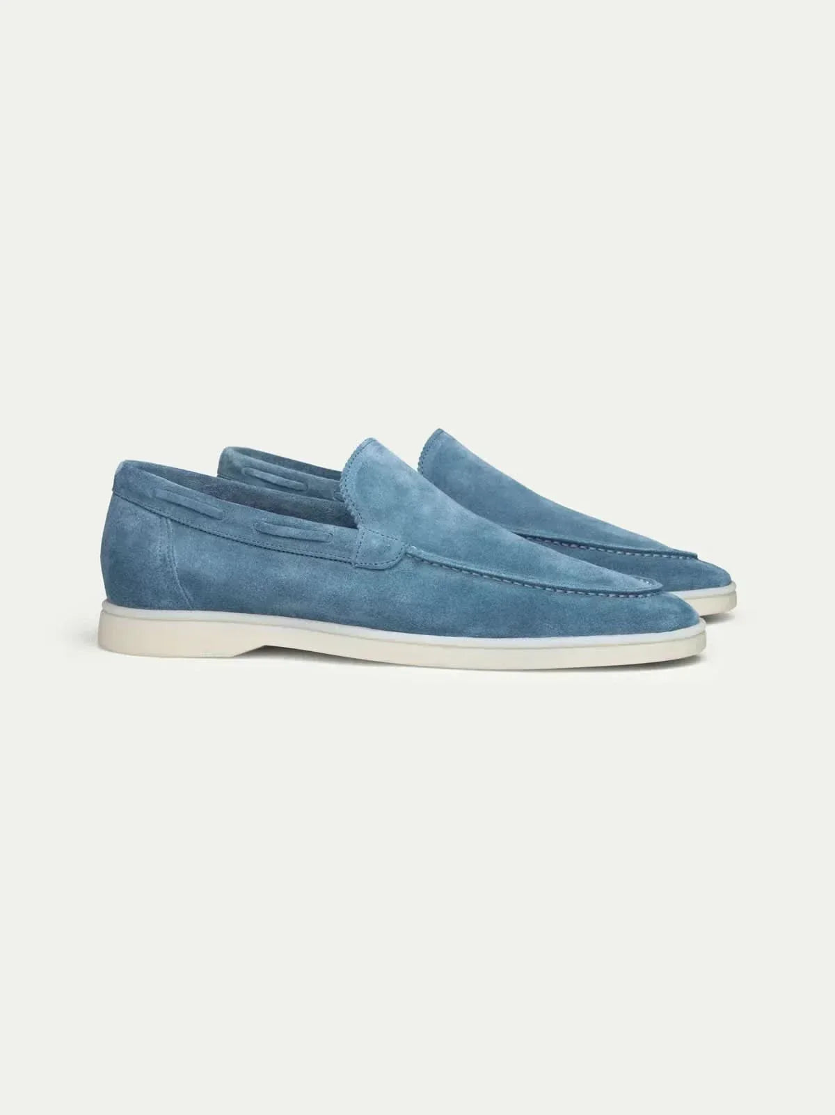 Mocassin Classique en Daim Bleu Océan