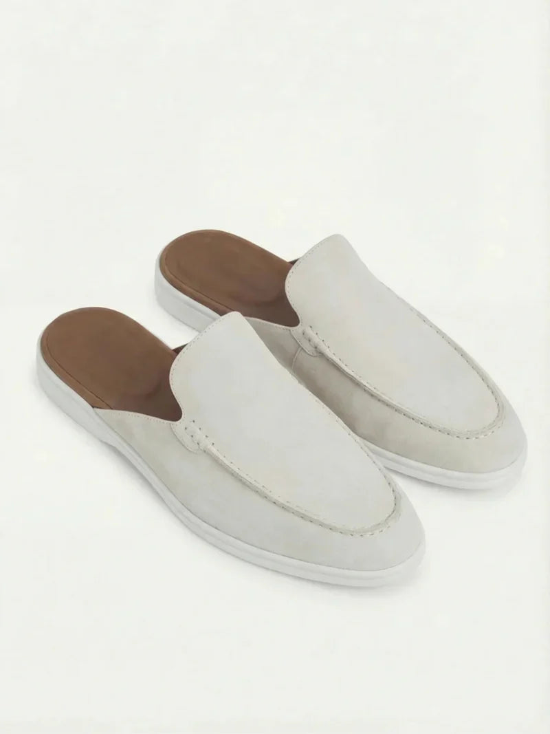 Mule en Daim Blanc