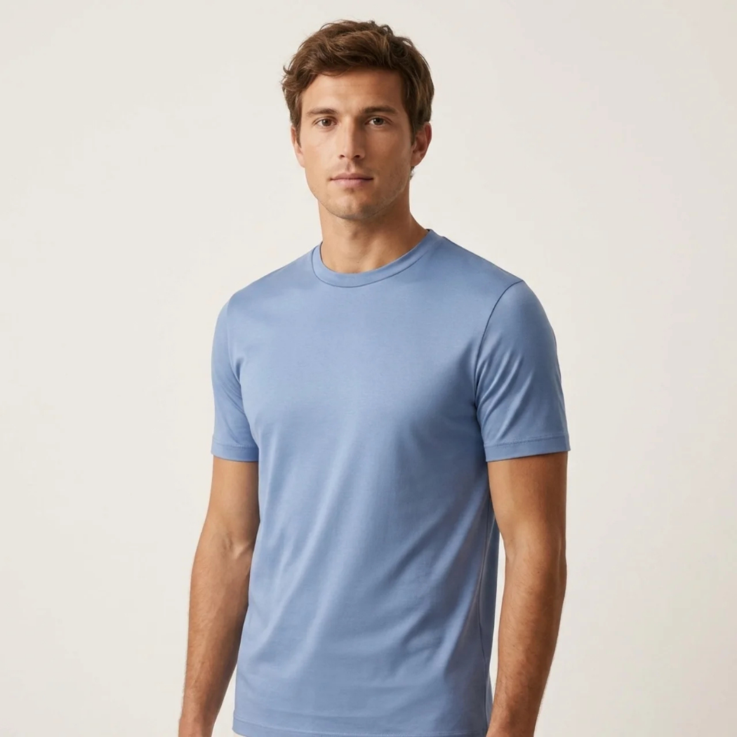 T-Shirt Éclat Doux Bleu Brume