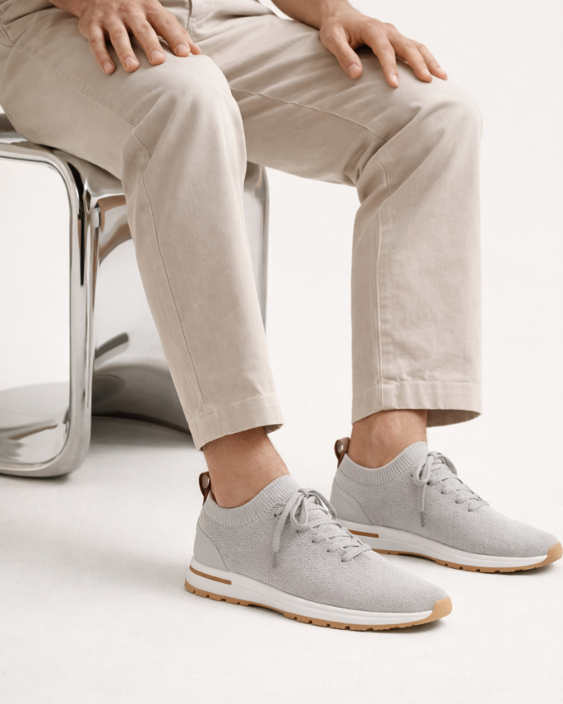 BASKET MESH SOLANA SANS LACETS - GRIS CLAIR