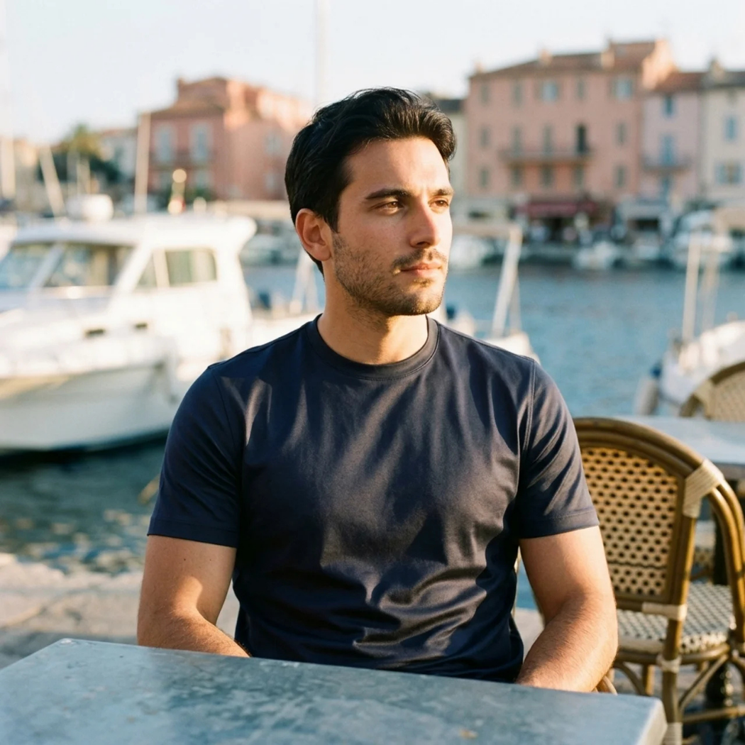 T-Shirt Éclat Doux Marine