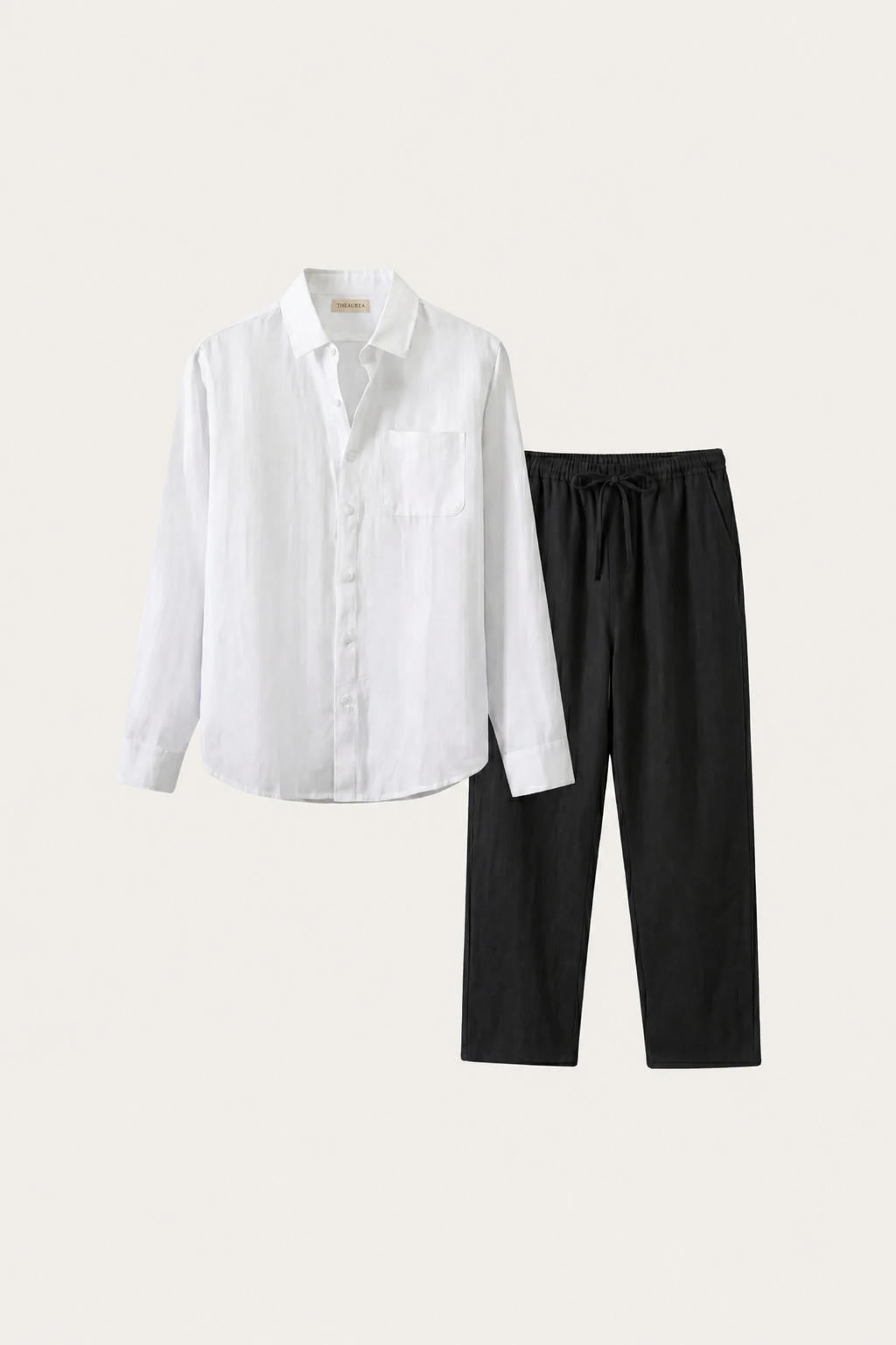 Ensemble Lin Pisa Manches Longues Blanc/Noir