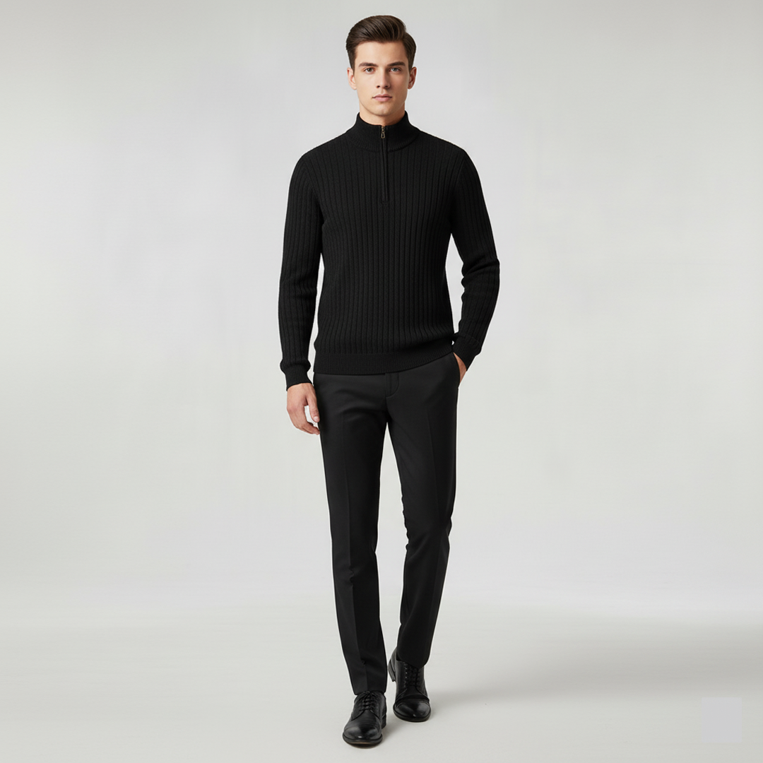 Pull Col Montant Demi-Zip