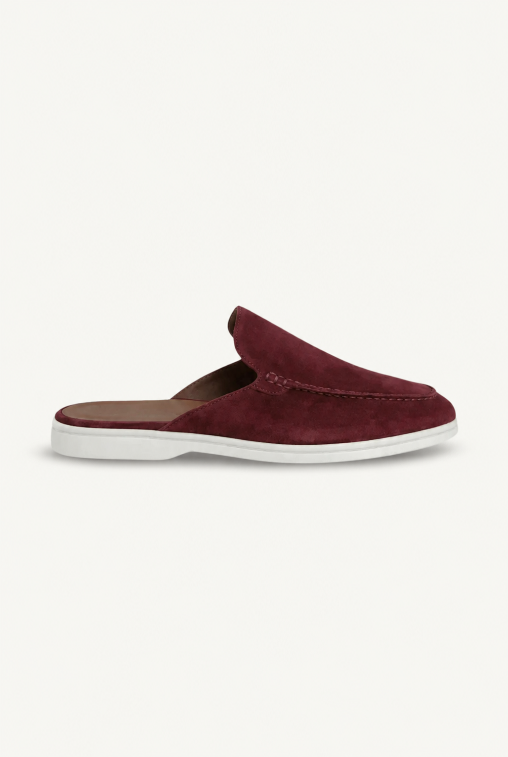 Mule en Daim Bordeaux