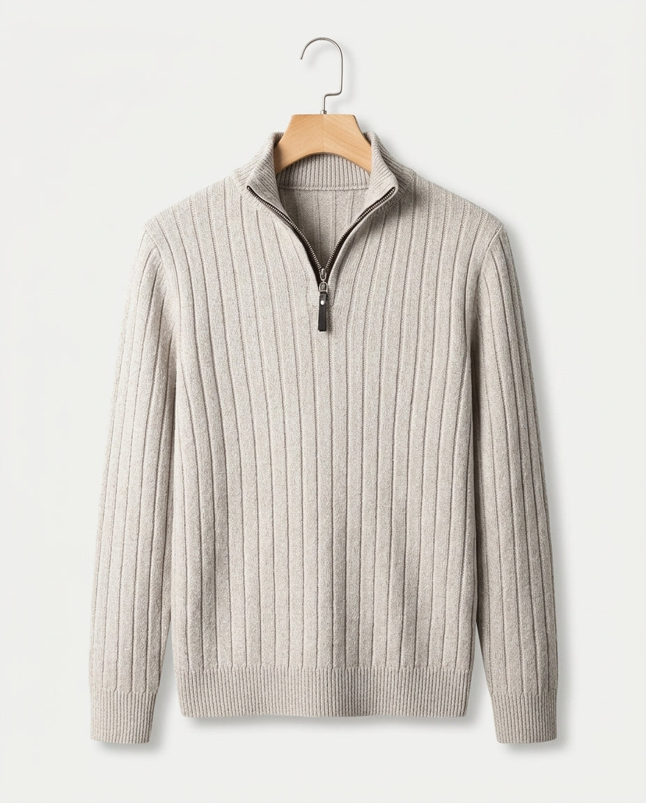 Pull Col Montant Demi-Zip
