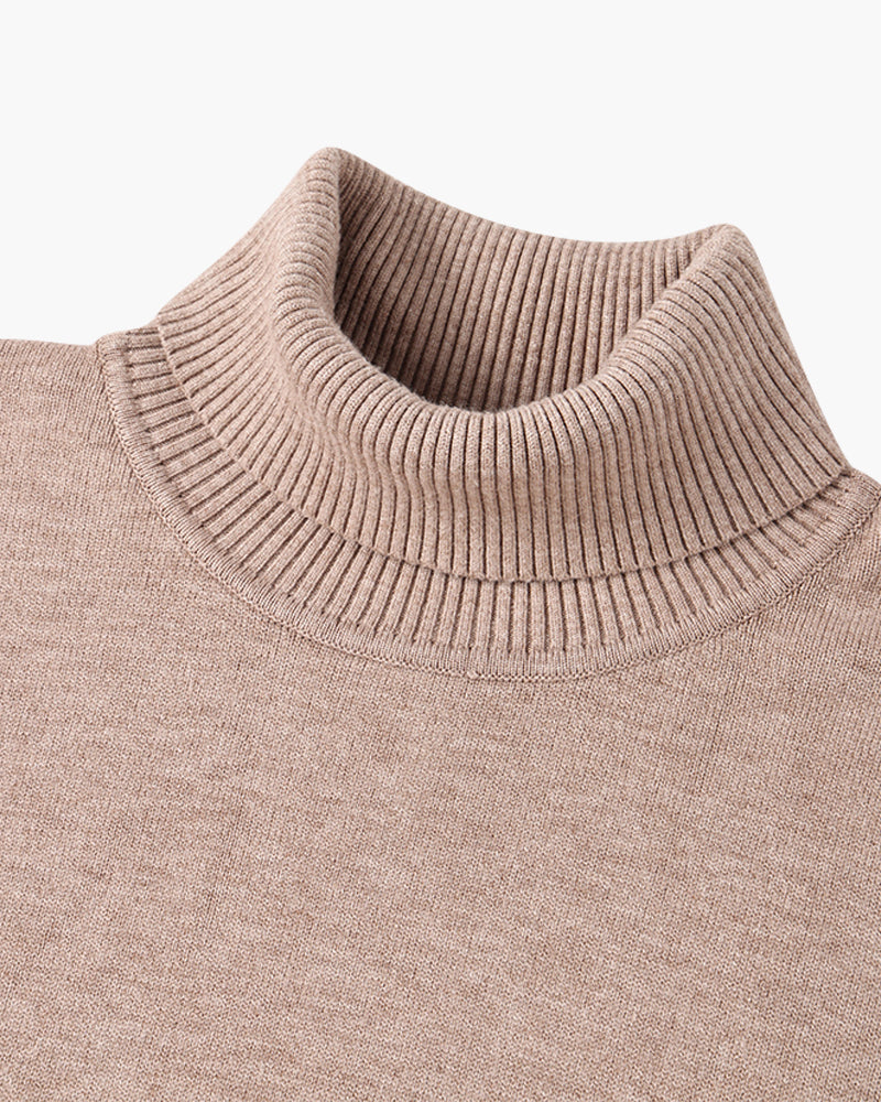 Pull Col Roulé en Laine Mérinos