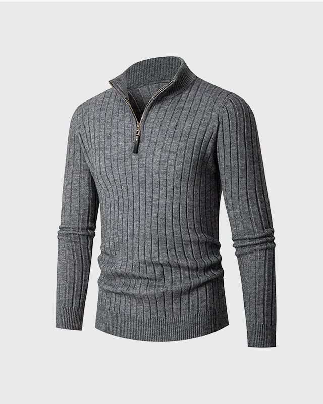 Pull Col Montant Demi-Zip