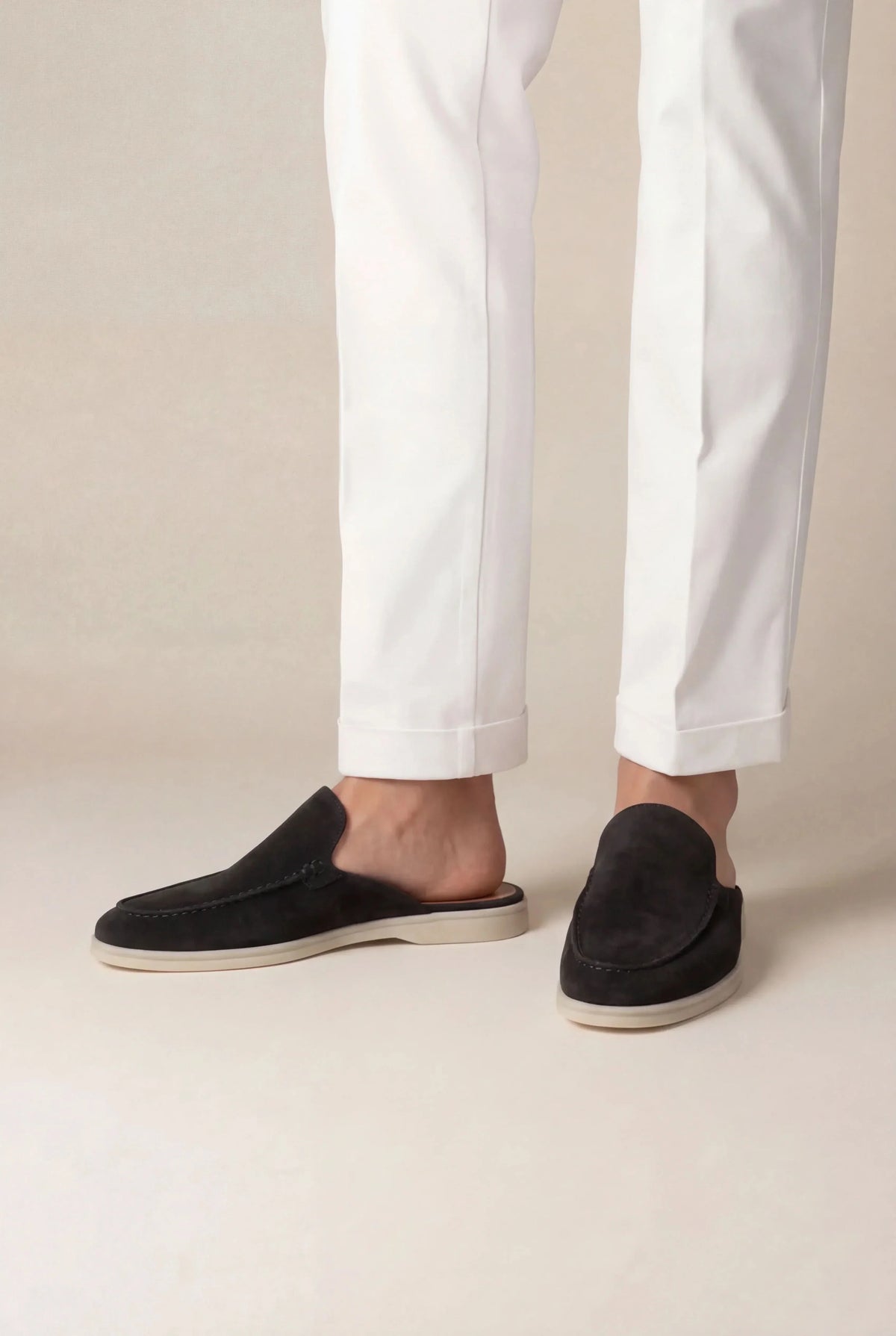 Mule en Daim Noir