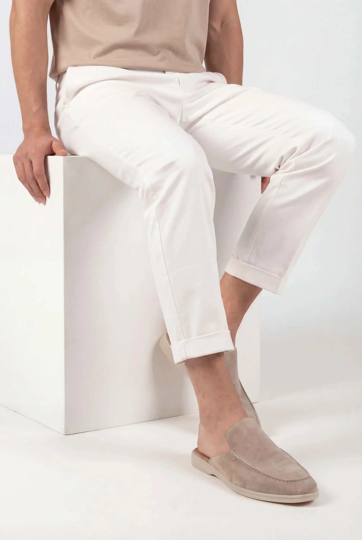 Mule en Daim Beige
