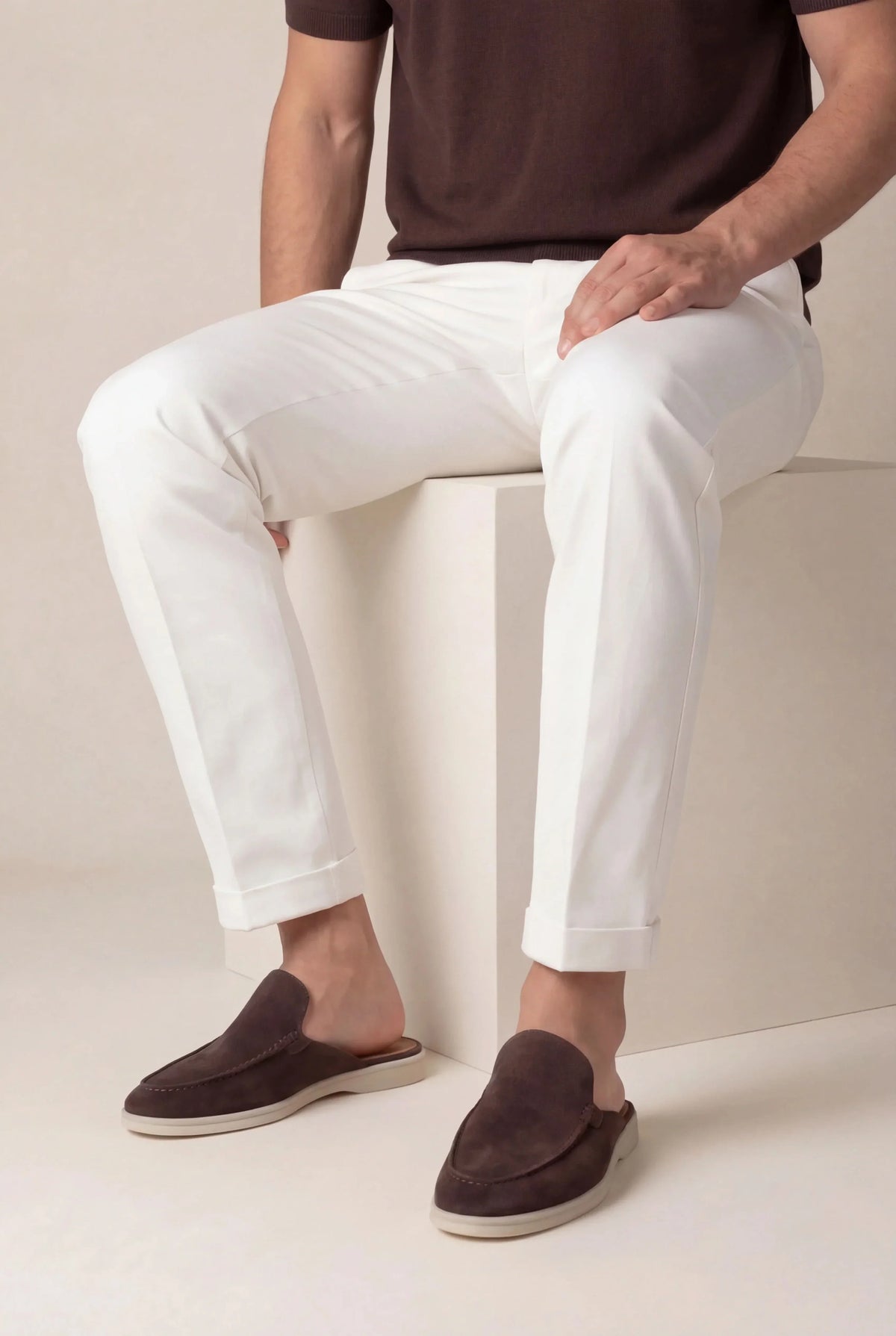 Mule en Daim Marron