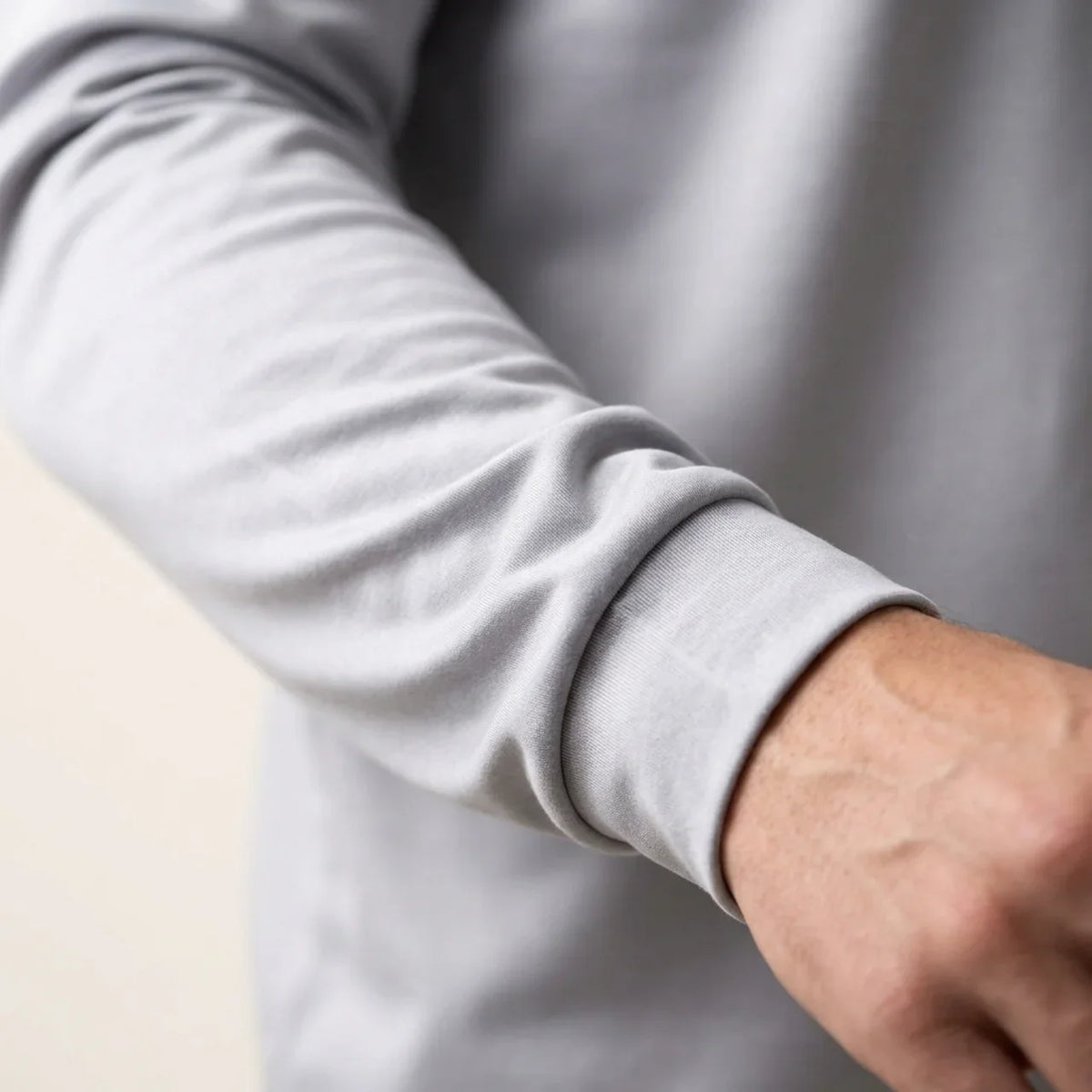 Longsleeve Éclat Ajusté Gris Clair