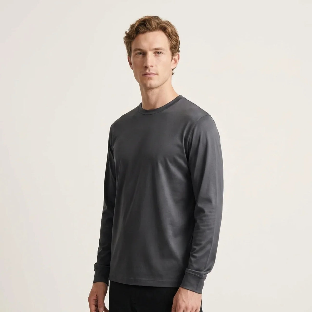 Longsleeve Éclat Ajusté Gris Foncé