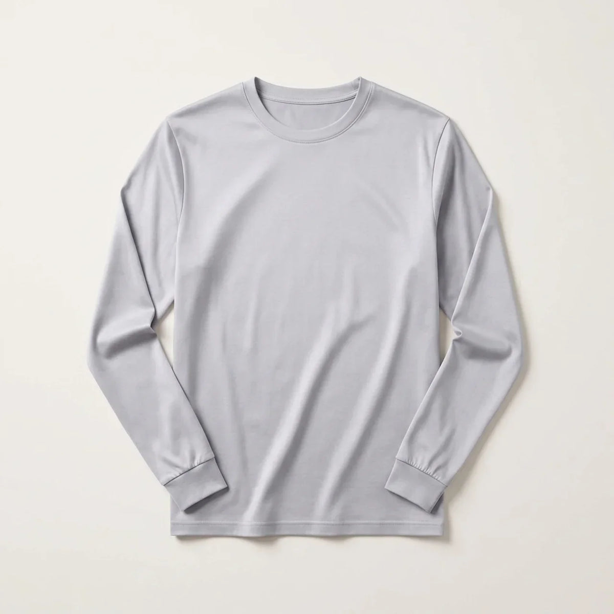 Longsleeve Éclat Ajusté Gris Clair