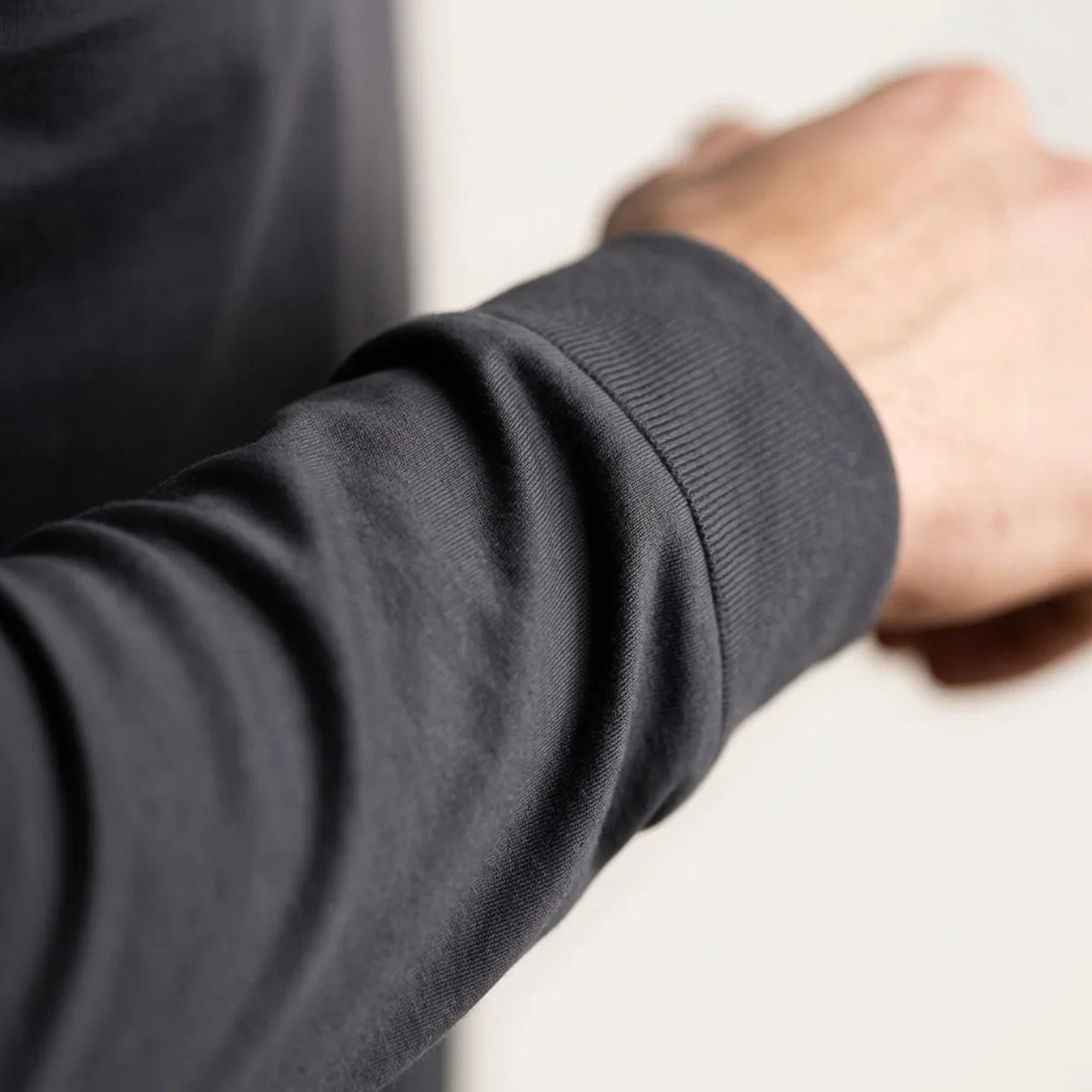 Longsleeve Éclat Ajusté Gris Foncé
