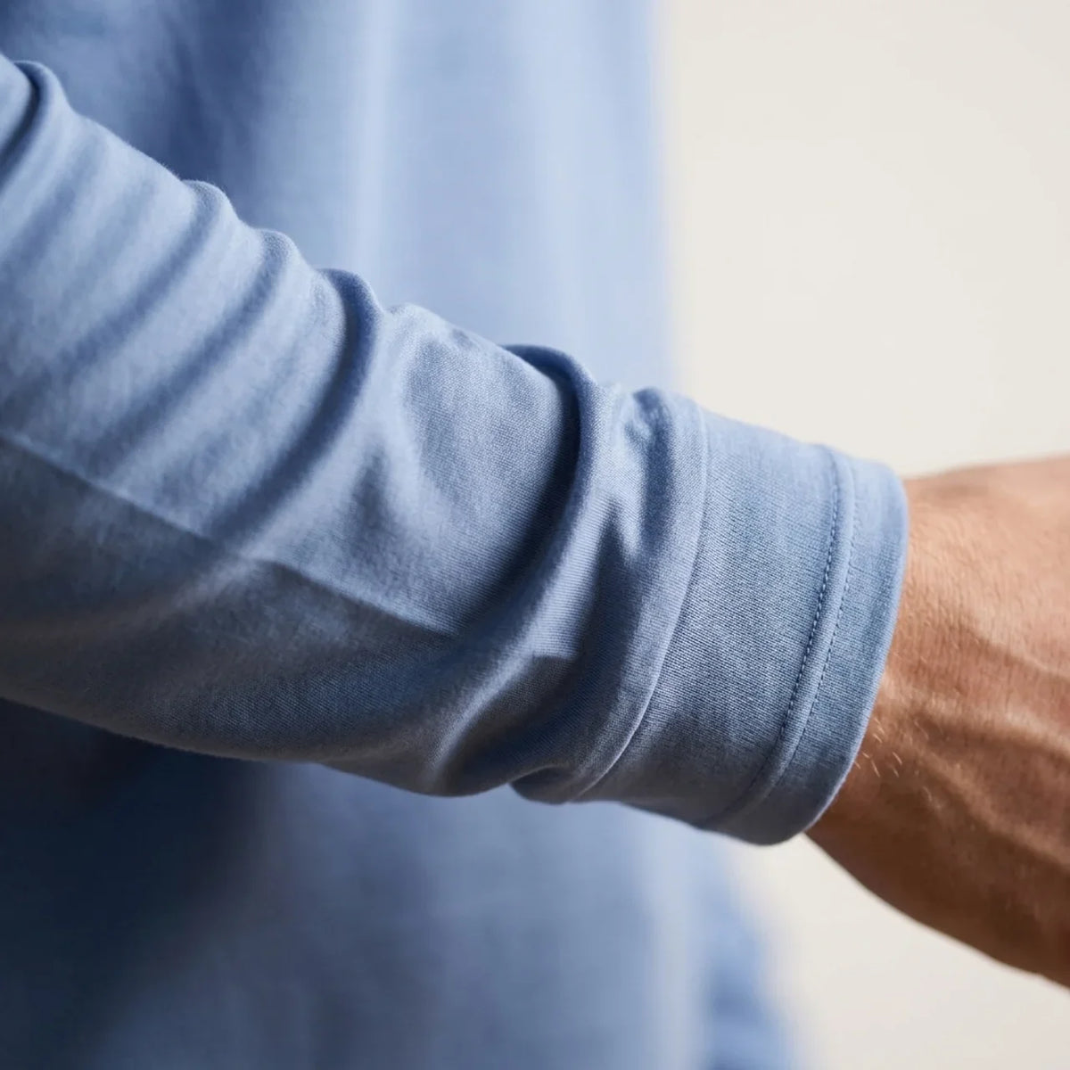 Longsleeve Éclat Ajusté Bleu Brume