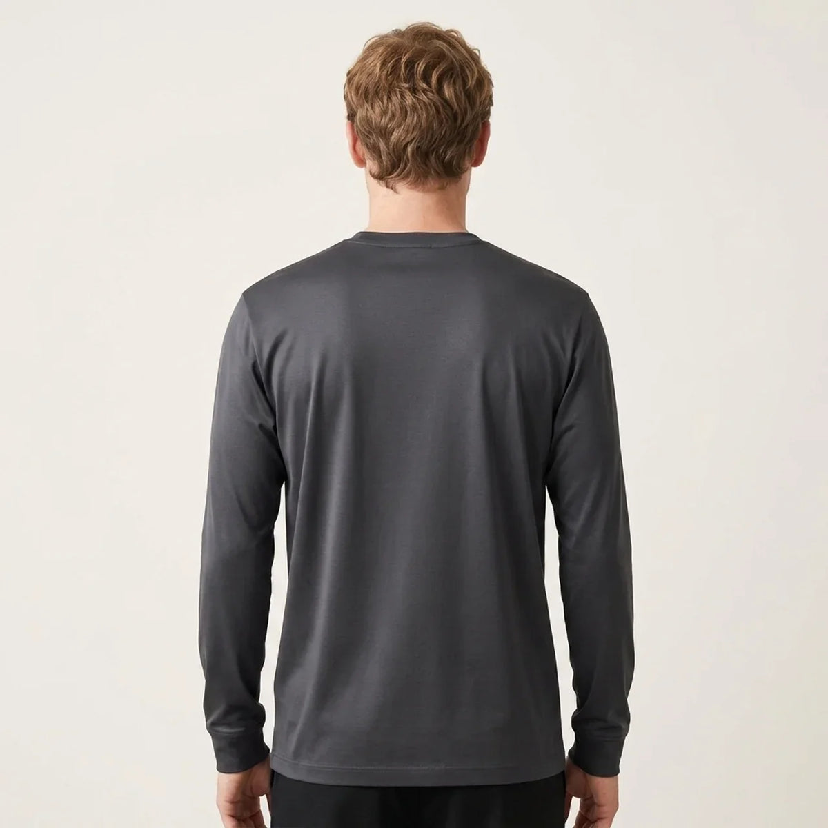 Longsleeve Éclat Ajusté Gris Foncé